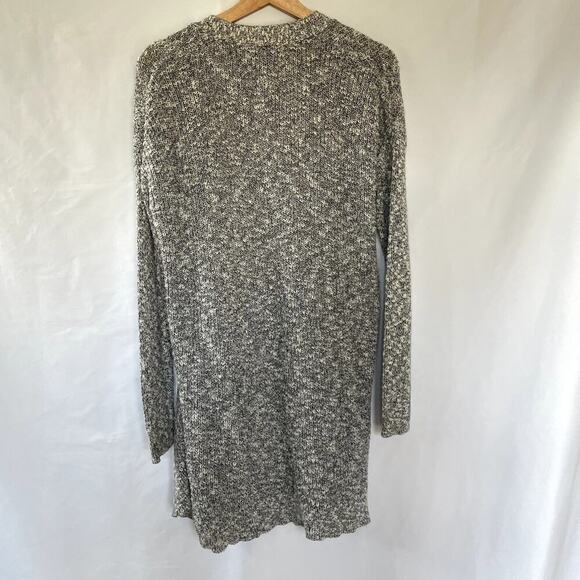 Banana Republic black whit peppered cardigan sweater pockets women's size M - Picture 7 of 7